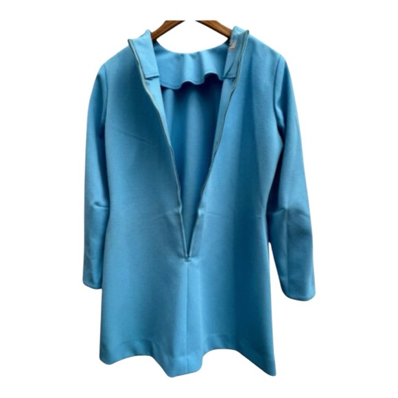 Vintage Paul Of California A-Line Baby Blue Polyester Dress MOD Size 18 New - Picture 6 of 6